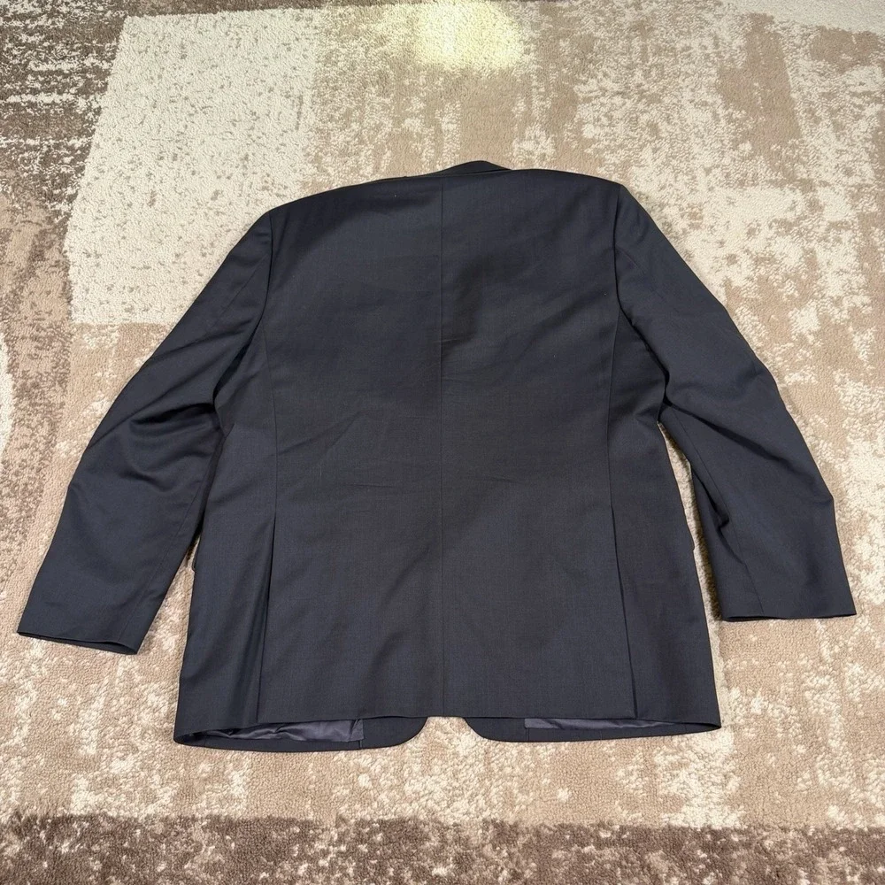 Joseph Abboud Blazer Marzotto 120's Wool Mens 44R Black Sport Coat Old Money